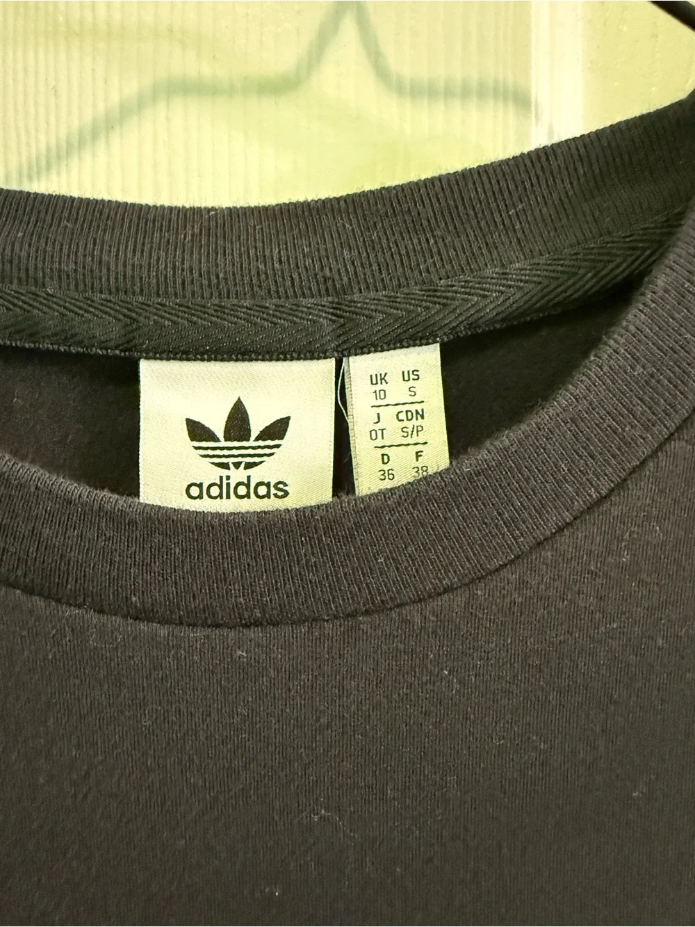 adidas Black Tee with White Trefoil Logo